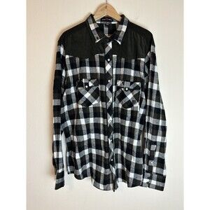 Artful Dodger Pearl Snap Button Up Shirt 3XL Men’s Corduroy Plaid Western Y2K